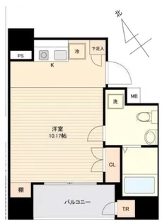 アヴァンツァーレ?端【10階】の間取り