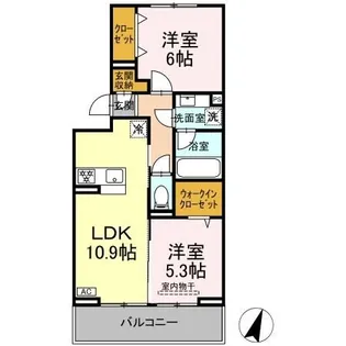 リシェスみのり台 B棟【3階】の間取り
