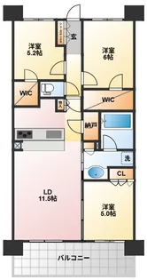 シティテラス国立【5階】の間取り