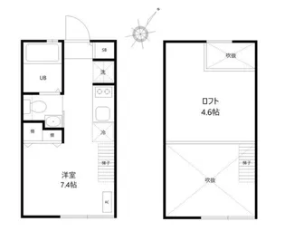 東京都新宿区北新宿3【アパート】の間取り