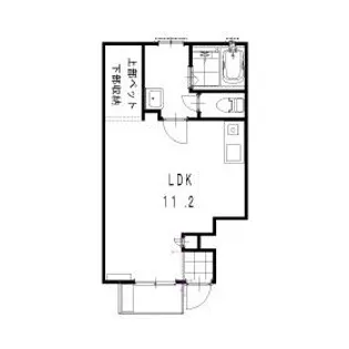 GLADSPACE茶屋松【1階】の間取り