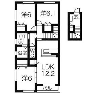 ファミリエール【1階】の間取り