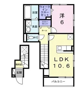 東京都小平市栄町2【アパート】の間取り