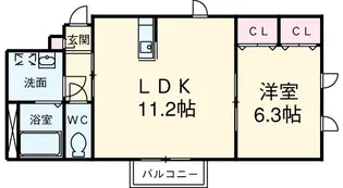 クレール東新小岩【1階】の間取り