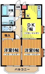 東京都世田谷区給田3【アパート】の間取り