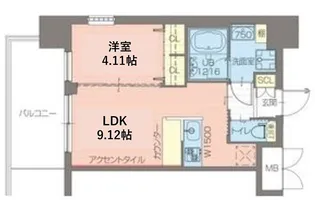 大阪府大阪市西淀川区御幣島5【マンション】の間取り