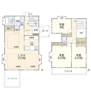 神奈川県横浜市青葉区奈良5【一戸建】の間取り