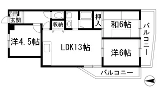 アルク宝塚【3階】の間取り