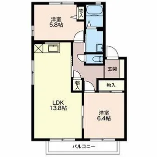 サン シールクロ C【2階】の間取り