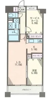 フェリーチェ【4階】の間取り