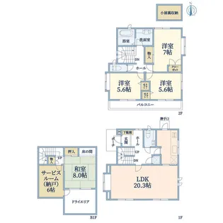 東京都杉並区永福2【一戸建】の間取り