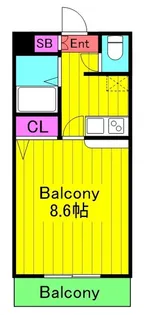 フローリストガーデン【3階】の間取り
