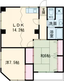 市川ハイムIII【3階】の間取り
