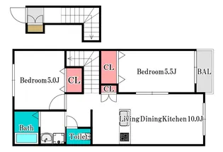 アルファ上東【2階】の間取り