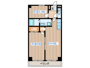 サンパルK・K【3階】の間取り