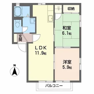 ファミーユ【2階】の間取り
