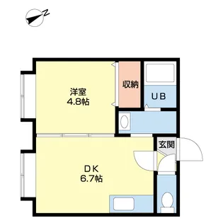 アーバンコート南郷IIIB【2階】の間取り