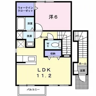 カーサ ミニヨン【2階】の間取り