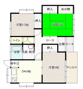 山口県宇部市野中4【一戸建】の間取り