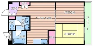 おおきに大阪天満サニーアパートメント【1階】の間取り
