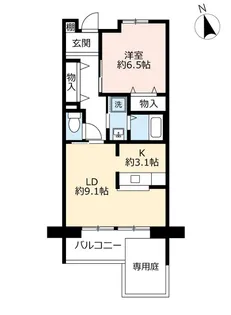 URシャレール東豊中【1階】の間取り