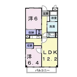 パレ・ヴェルジュ【3階】の間取り