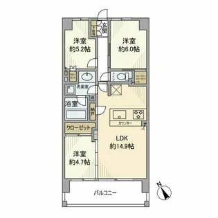 セントガーデン海老名II街区【7階】の間取り