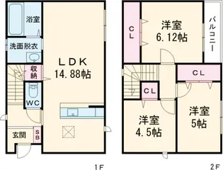 サンラプロ永犬丸II A棟の間取り