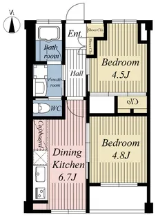 関マンション【3階】の間取り