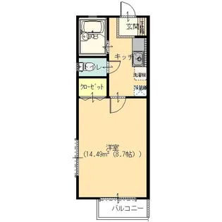 リバティーハウス丸山【1階】の間取り
