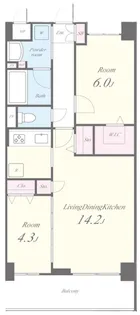 Raffine 京都上鳥羽【6階】の間取り