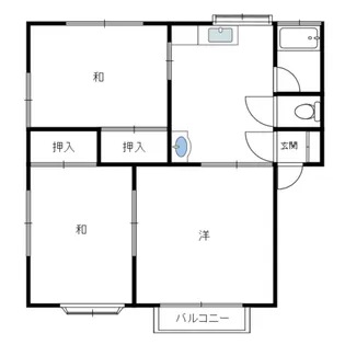 大久保ハイツ B【1階】の間取り