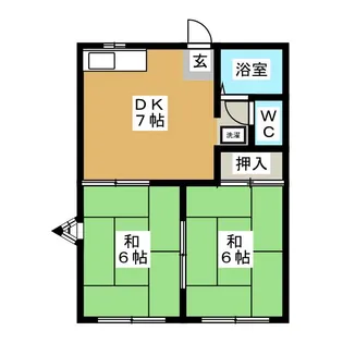 コーポウエストタウンB【1階】の間取り