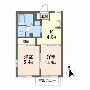 メゾン・エトワール D【2階】の間取り