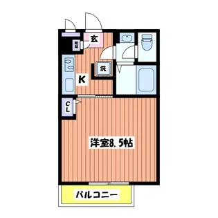 東京都福生市本町【マンション】の間取り
