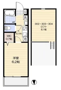 東京都北区志茂1【アパート】の間取り