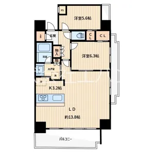 エクセレントシティ川口並木【3階】の間取り