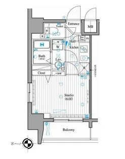 ガーラ・ステーション新丸子【11階】の間取り