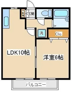 フルール松原【1階】の間取り