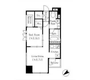 コモド鶴見アネックス【5階】の間取り