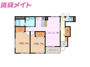 カサ フェンテ【1階】の間取り