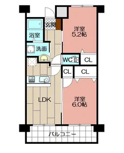 アースコートY`sシティ香春口【10階】の間取り
