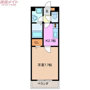 サンイルマーレ【3階】の間取り