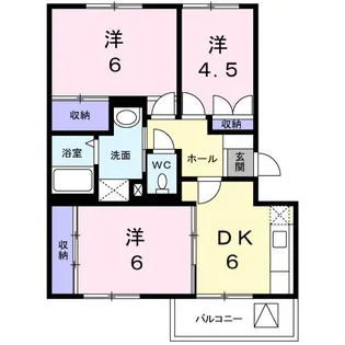 サンフラワーII【2階】の間取り