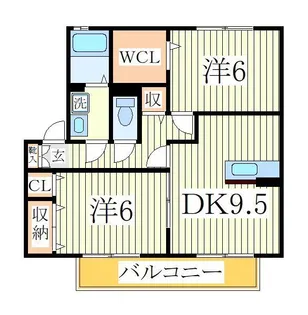 シャトレーA【2階】の間取り