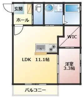 Prevoyance久留米駅西【2階】の間取り
