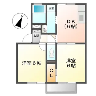 ドリームコート B棟【1階】の間取り