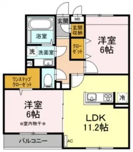 カーサ ビアンコ【2階】の間取り