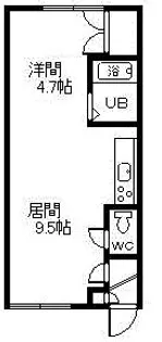 シャルム赤塚 川端【1階】の間取り