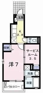 アーバンシャトー【1階】の間取り